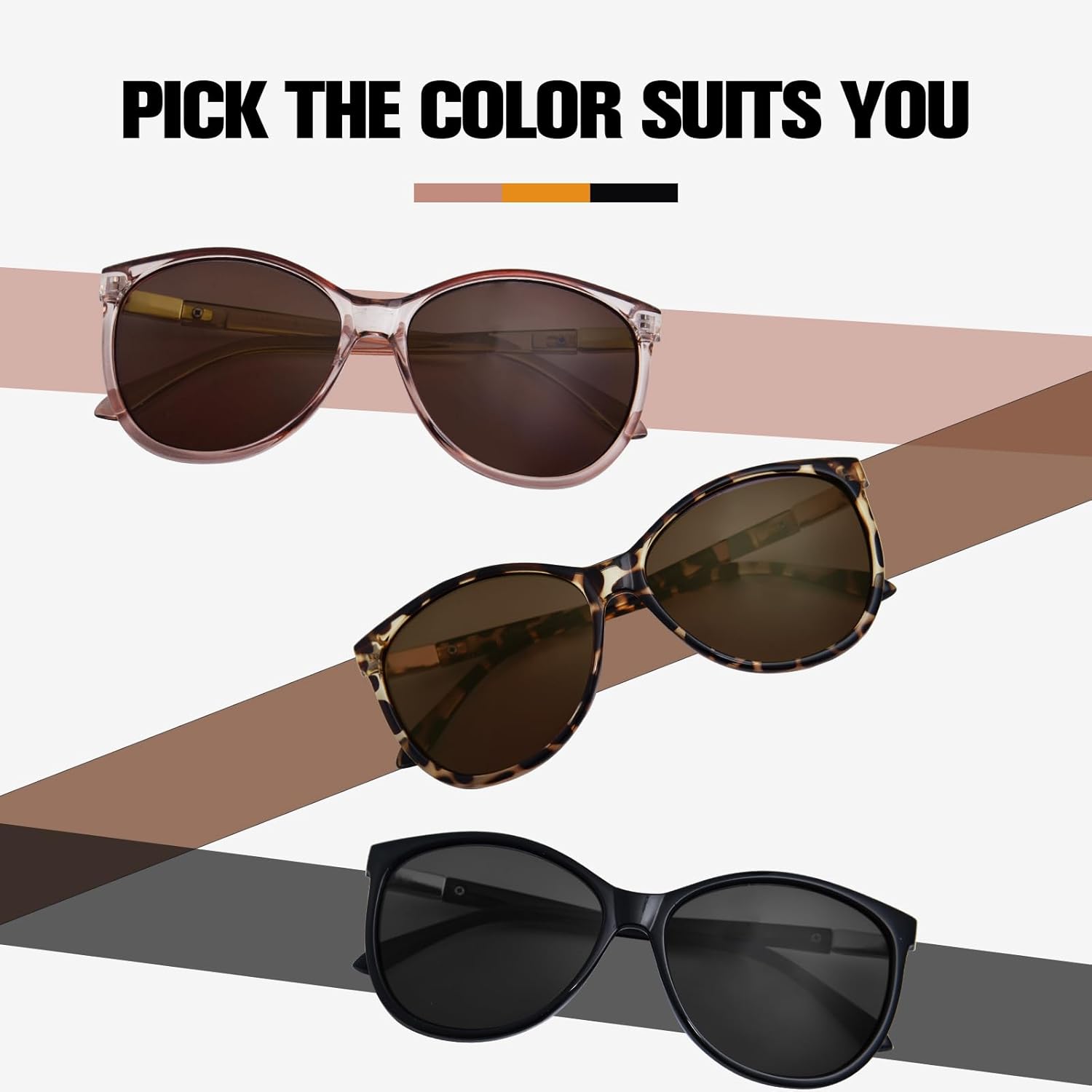 Progressive Multifocal Sunglasses for Women Men, Multifocus Sun Readers Outdoor Reading Sunglasses Women's with UV400 - Image 6