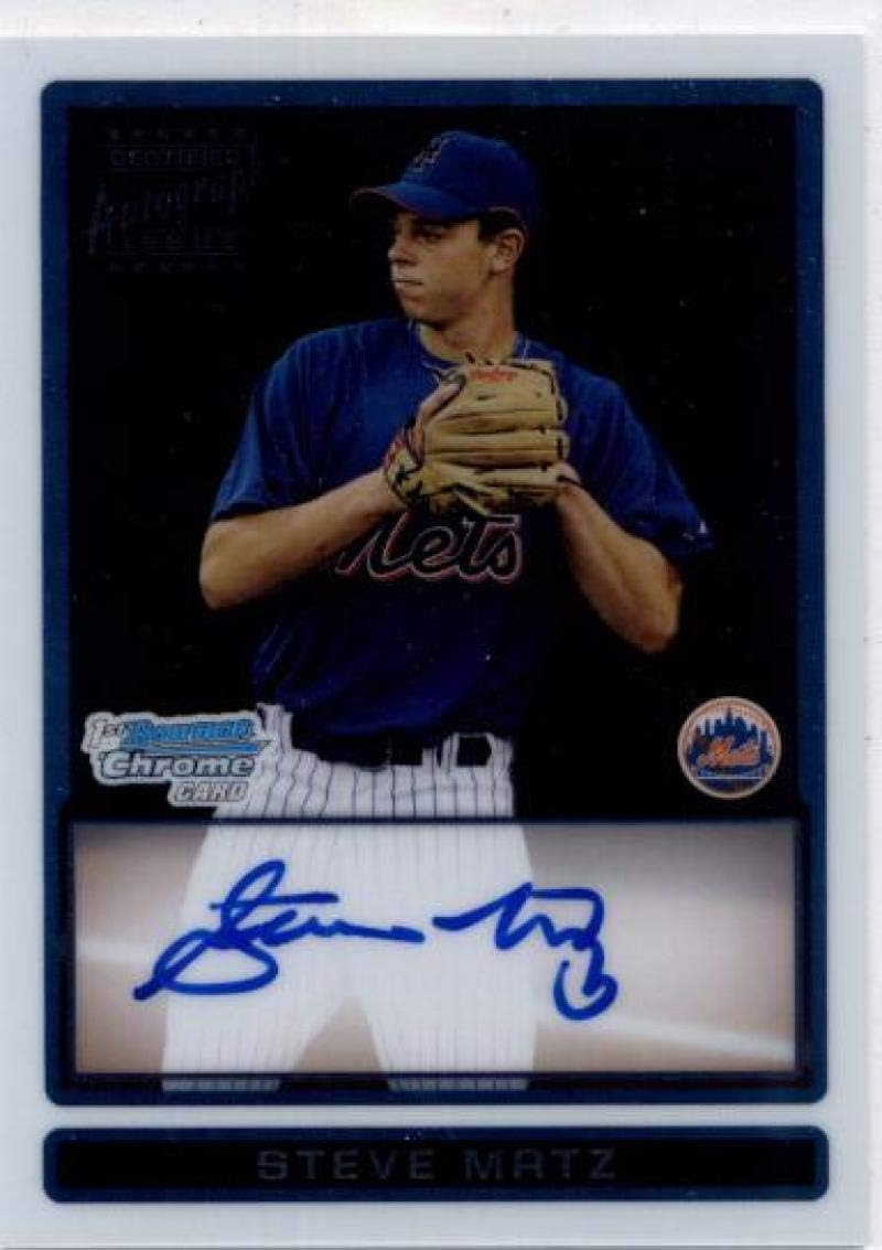 2009 Bowman Chrome Draft Prospects #BDPP85 Steve Matz RC AU - New York Mets (Rookie Prospect Autographed) MLB Baseball Card (Autographed) NM-MT