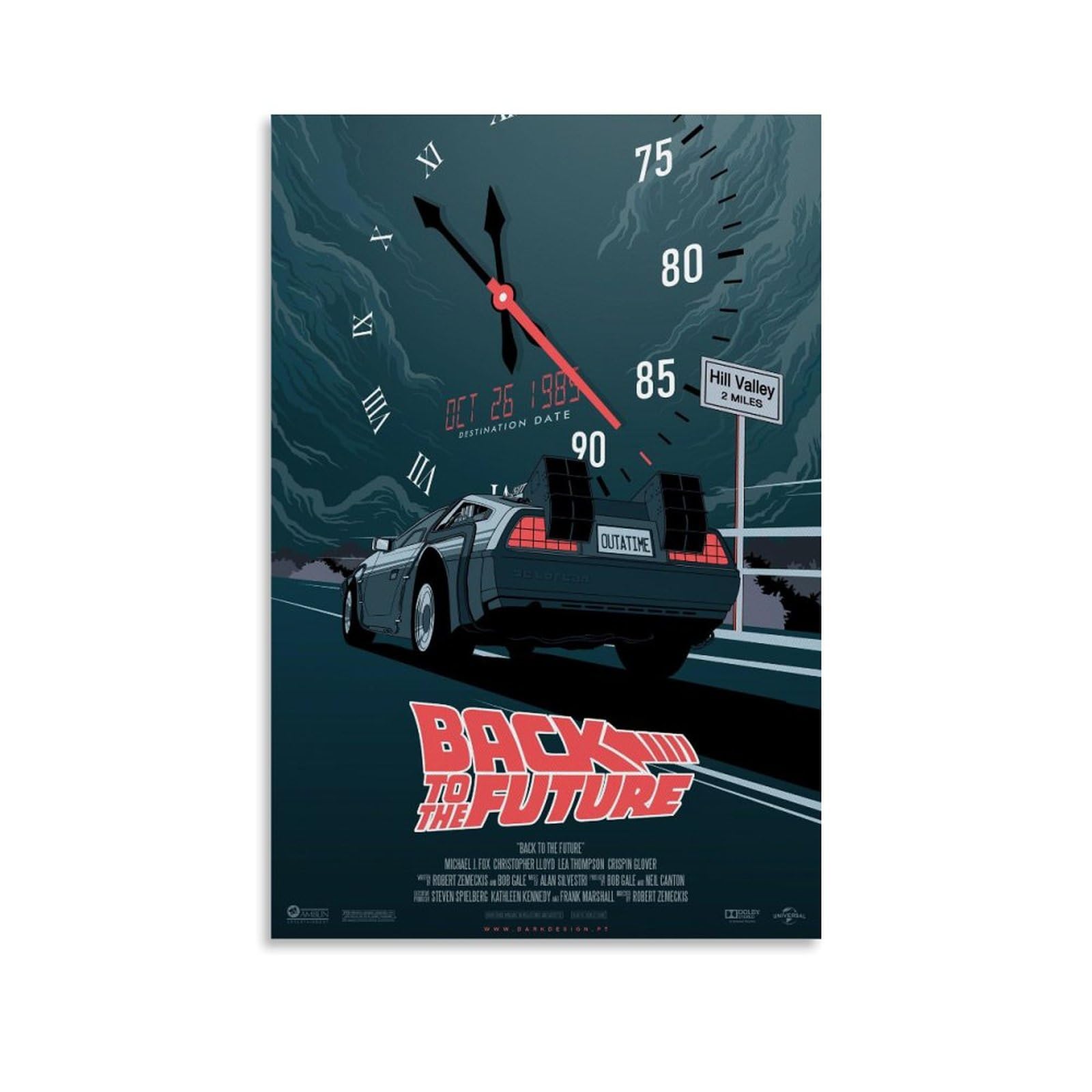 Vintage Movie Poster Back to The Future Poster Canvas Wall Art Painting Living Room Posters for Bedroom Decor 12x18inch(30x45cm)