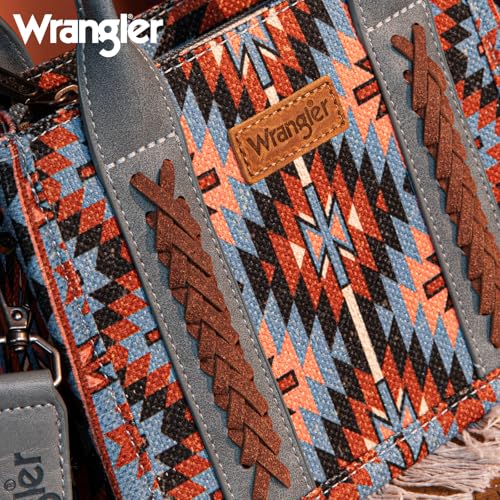 Image of Montana West x Wrangler Mini Tote Bag for Women Western Crossbody Purse Aztec Top Handle Handbags