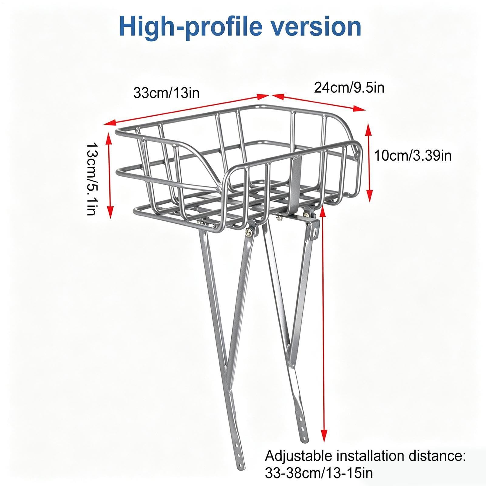 Panier de Vélo Organisateur Réglable à Grande Capacité en d'Aluminium