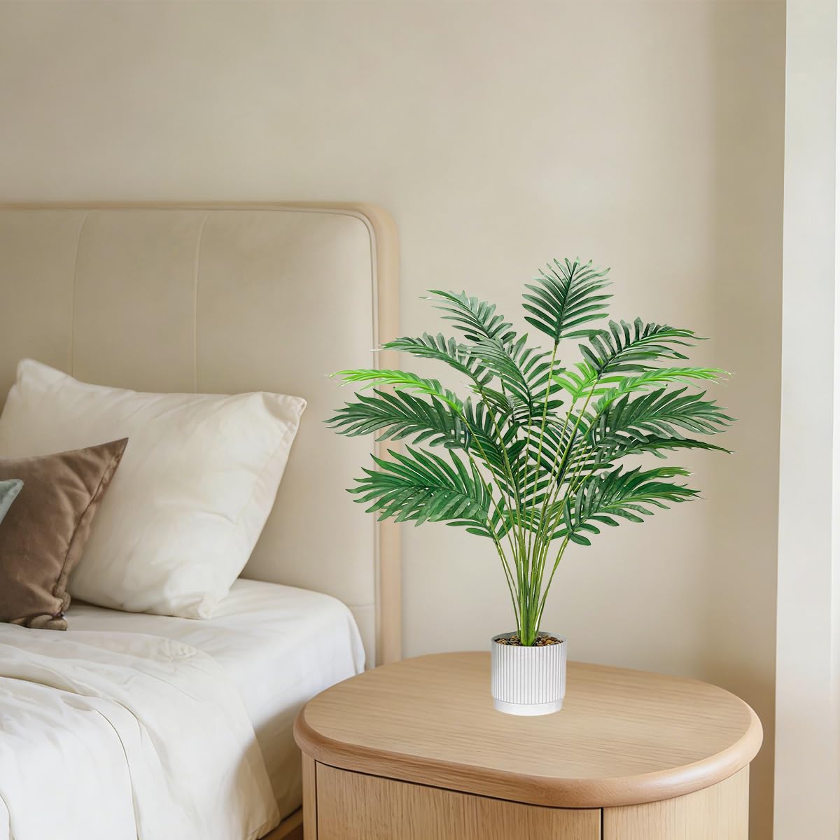 Laelfe 71 cm Planta Artificial Monstera en Maceta, 18 Hojas Planta Falsa Palmera Tropical para Interiores Exteriores Hogares Oficinas Jardines Dormitorio Mesas Escritorios