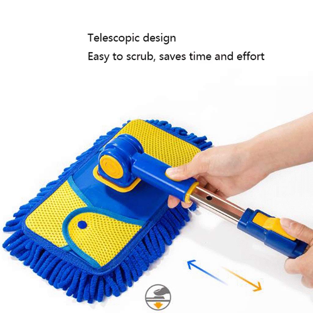 WDX- Myjnia samochodowa MOP Specjalna szczotka szczotka Miękkie włosy Długa rękojeść Teleskopowy nie boli narzędzia do mycia samochodów samochodowych myjnia samochodowa (Color : A)