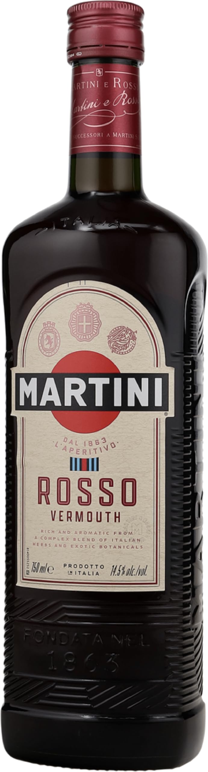 6 Flaschen Martini Rosso 750ml 14,4% Vol. aromatisiertes weinhaltiges Getränk