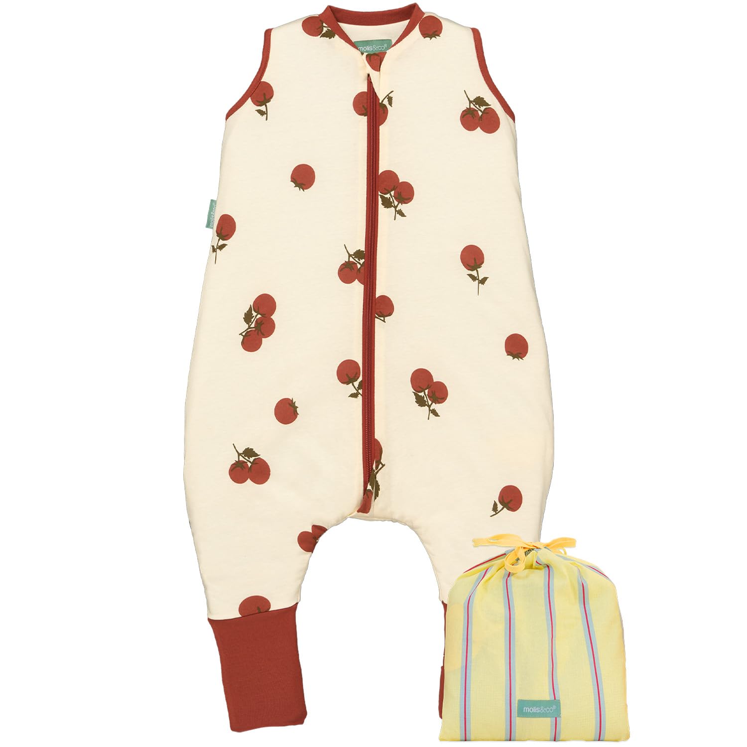 molis&co - Pijama Manta con Calcetines Antideslizantes 1.0 TOG - 80 cm (2 años) - Ideal para Primavera y otoño - 100% algodón (Oeko-Tex 100) - Mushrooms — view 11