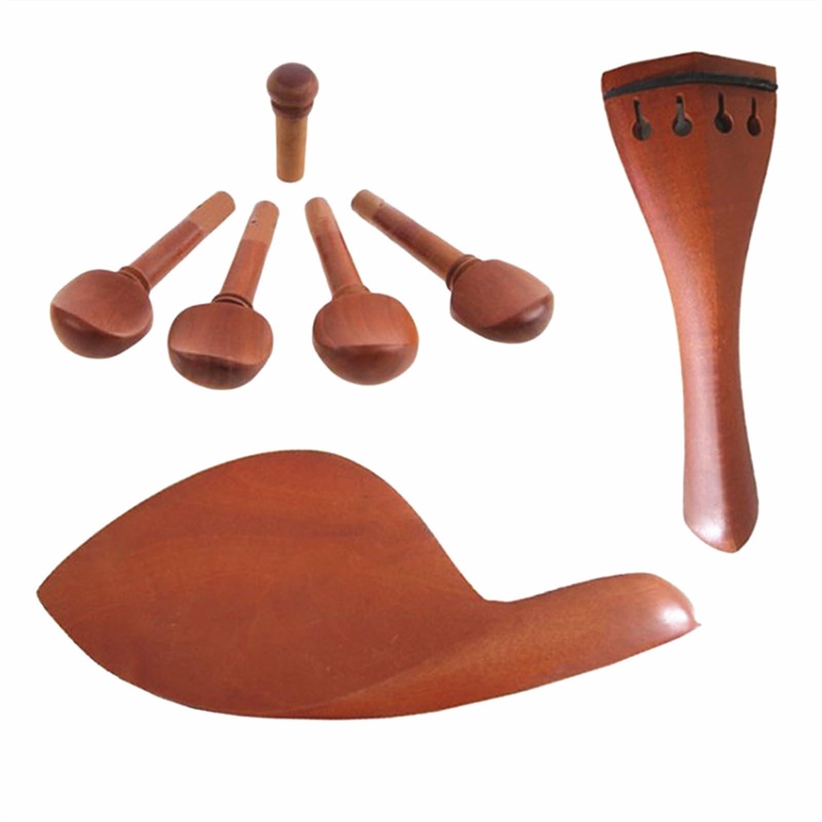 Parti di ricambio per violino Accessori Per Violino In Legno Di Giuggiola Piroli Per Violino Cordiere Mentoniera Cordiera Set Completo