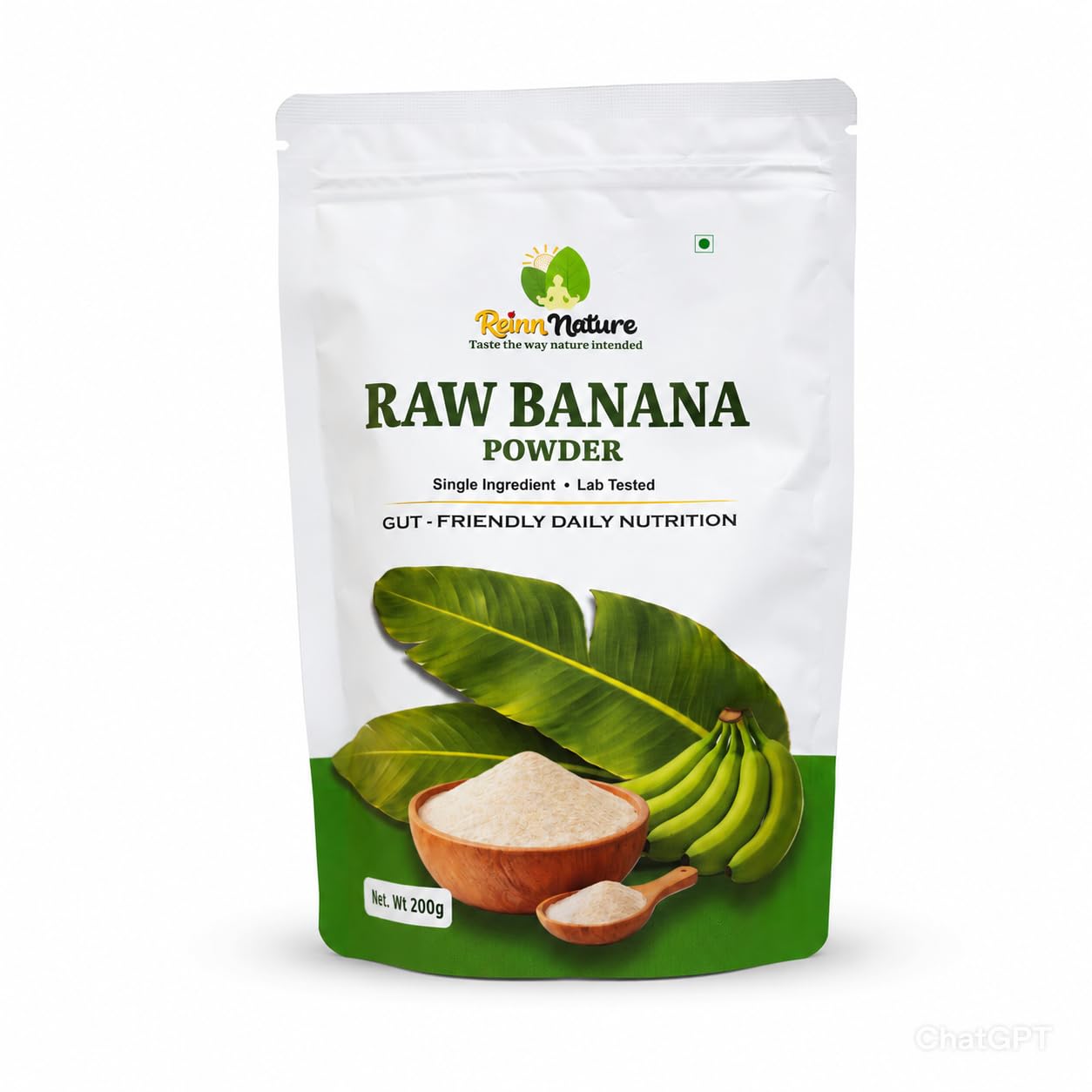 Powder Prebiotic Fiber Superfood Raw Banana Flour Pure Organic Green For Metabolism Support Gluten Gut Health & Digestion Energy 200g pack of 1-picture-16