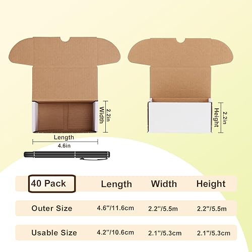 Miniatura 18 de WIFTREY Cajas de envío pequeñas de 8 x 6 x 4, paquete de 25 cajas para correo, embalaje, cajas de cartón corrugado blancas para pequeñas empresas