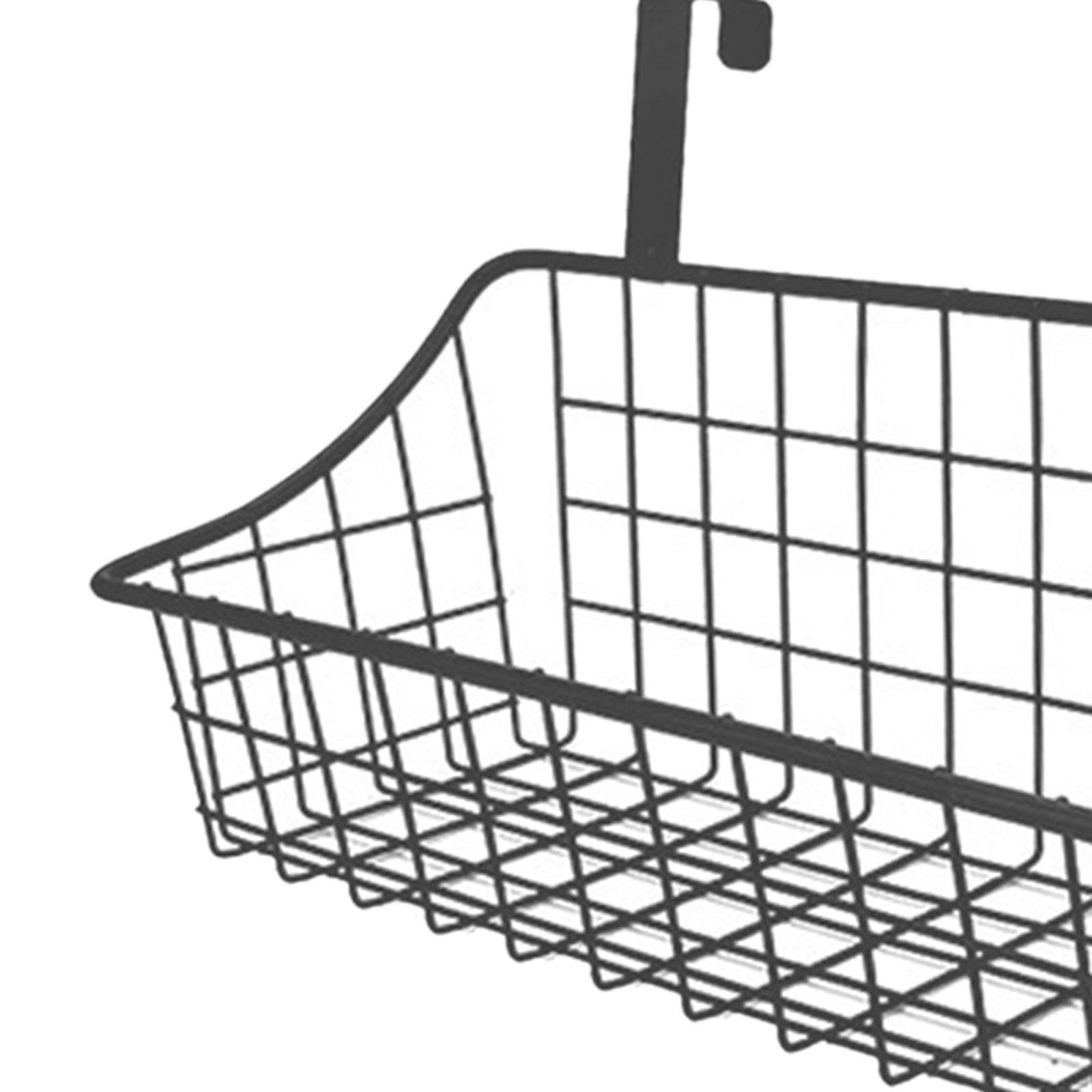 Cesta de pared colgante de alambre de metal – Recipiente multiusos para dormitorio y hogar y funcional, 10 x 10 x 25 cm, ahorro de espacio