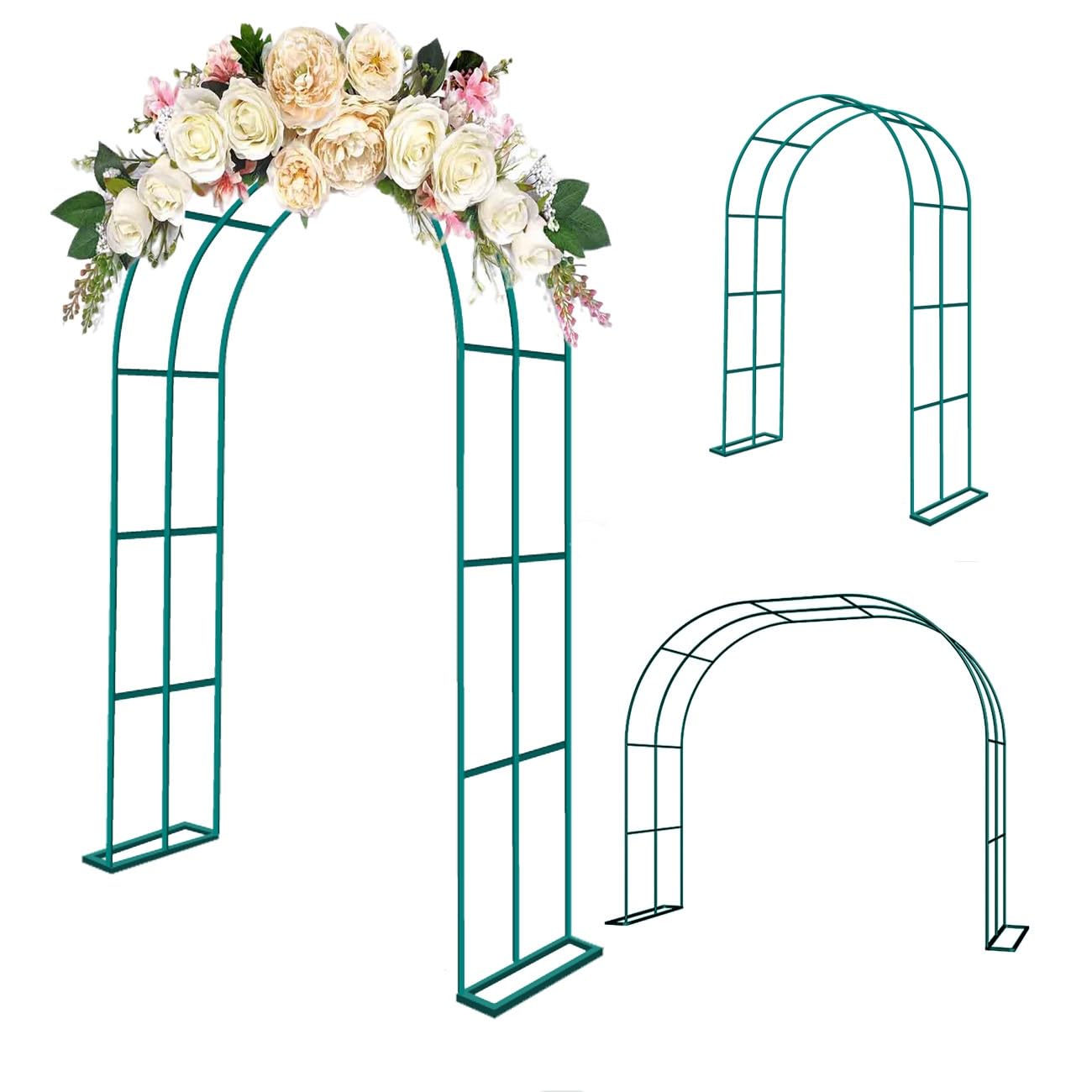 Rankgitter für Kletterpflanzen, Metall, Stahl, Rose, Jasmin, Stützständer, 1,8 x 2,5 m, Grün