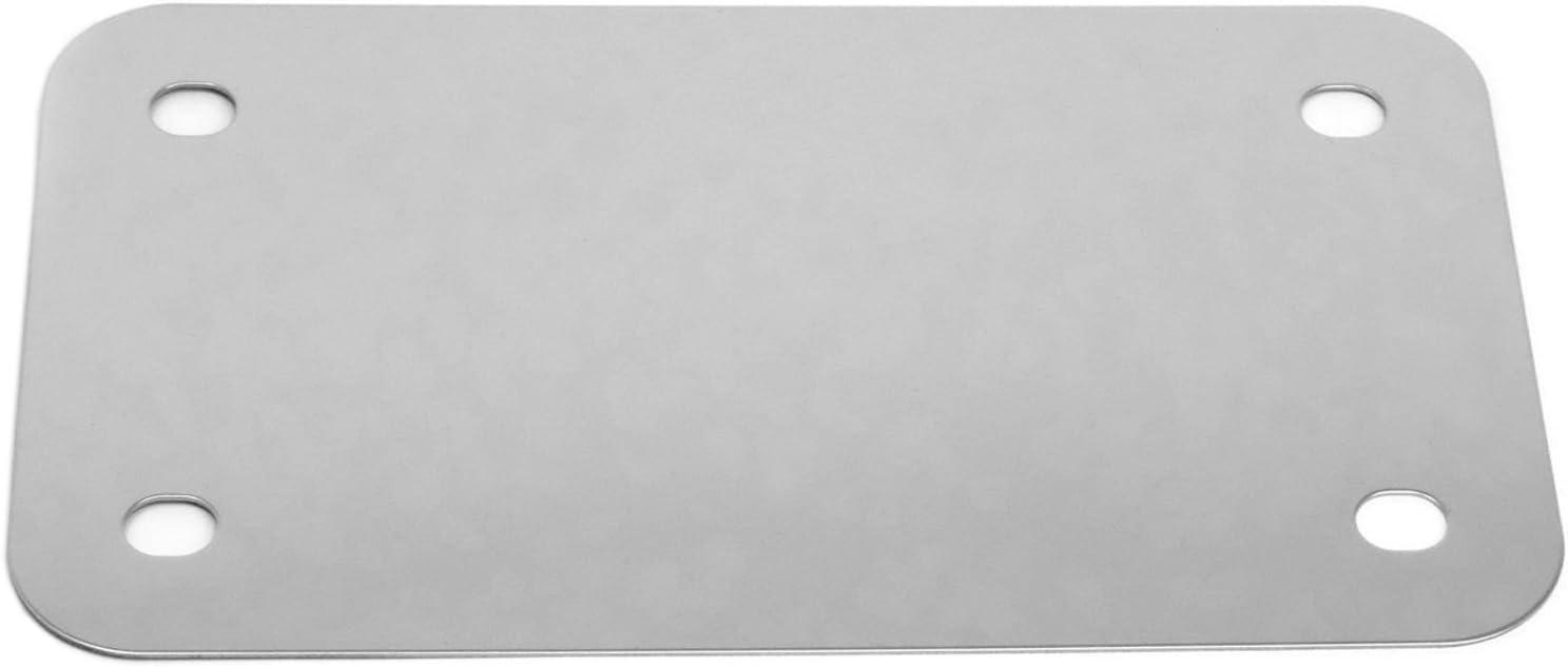 Stainless Steel Backing Reinforce Plate for Motorcycle License Plate, Chrome Finish