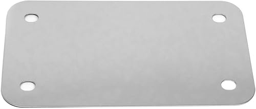 Placa de refuerzo de respaldo de acero inoxidable para placa de matrícula de motocicleta, acabado cromado