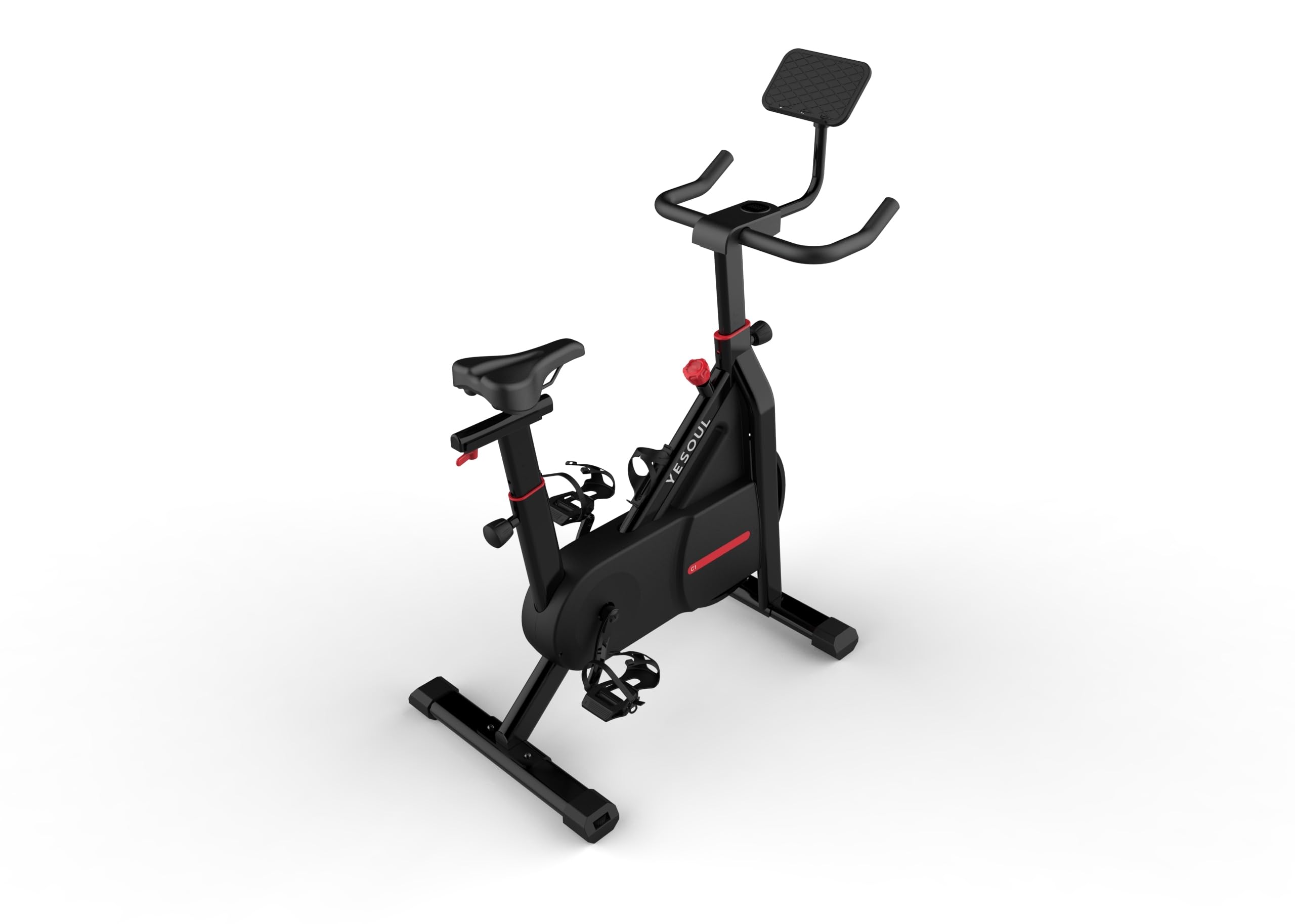 Yesoul C1A heimtrainer für zuhause, intelligente Fahrräde mit Bildschirm, Magnetron Widerstand Einstellung, Indoor-Peloton Fahrrad, leise geräuscharm elektrische heimtrainer Fahrrad für Fitness Sport & Freizeit