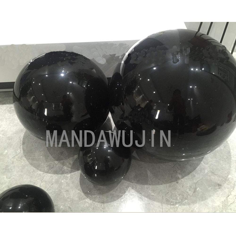 Sfera da Giardino a Specchio 30 cm Acciaio Inox Nero Lucidato Riflettente