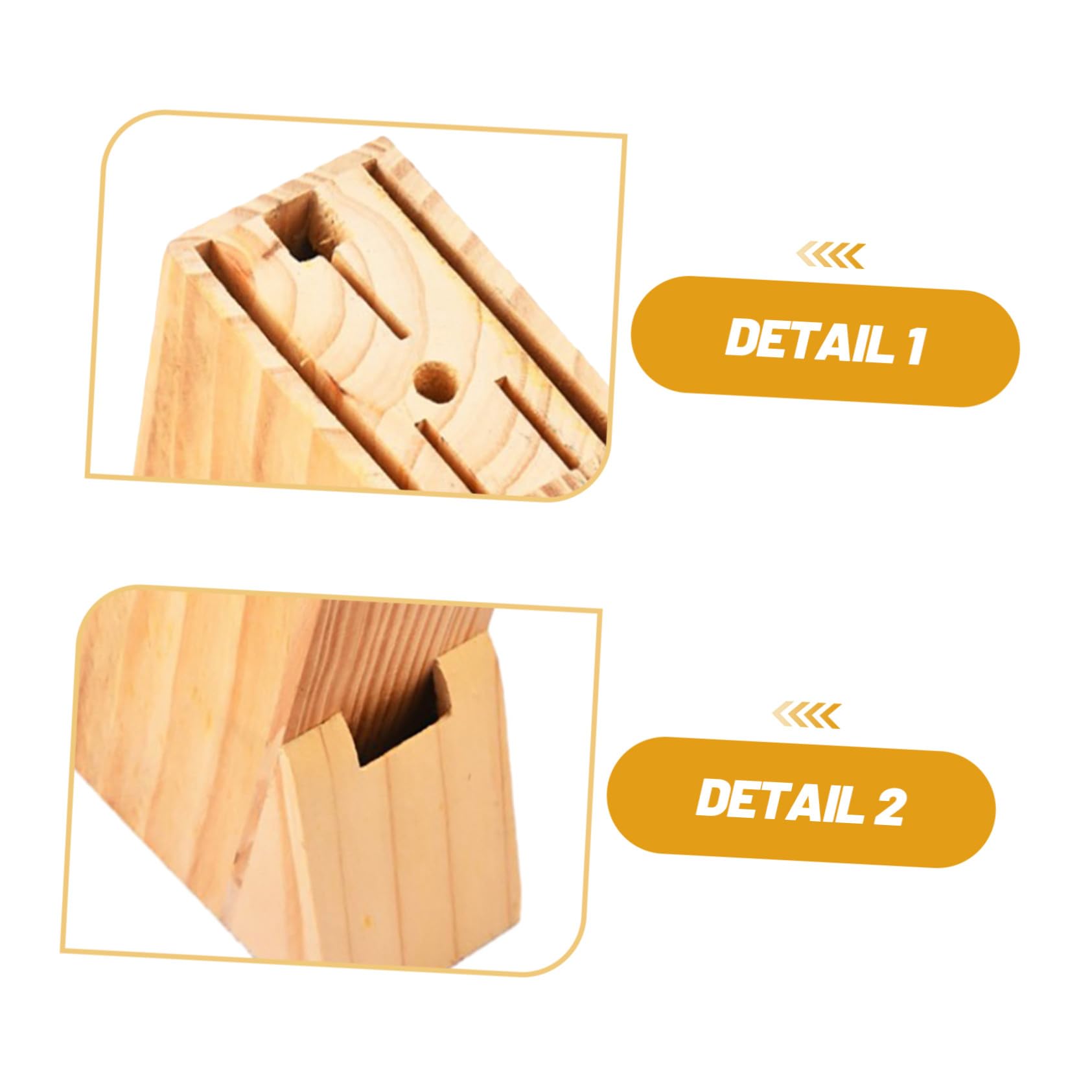 DOITOOL Support pour Couteaux Cuisine en Bois Plusieurs Fentes Organisateur Stable et Résistant pour Couteaux et Ciseaux Adapté la Cuisine Domestique
