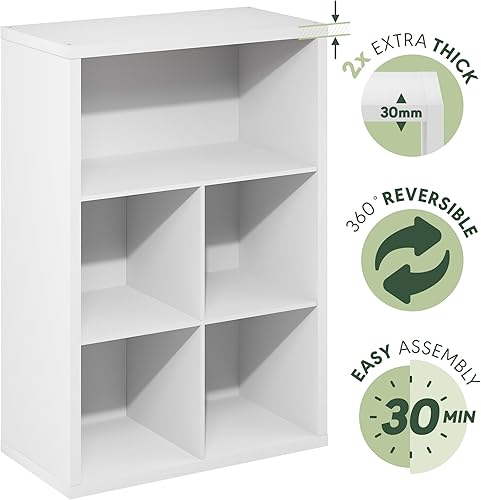 Miniatura 11 de Furinno Pasir - Estantería abierta de 3 niveles, color café americano Americano,Blackwood,Marrón,Nuez Columbia,gris roble francés,Arce,Roble