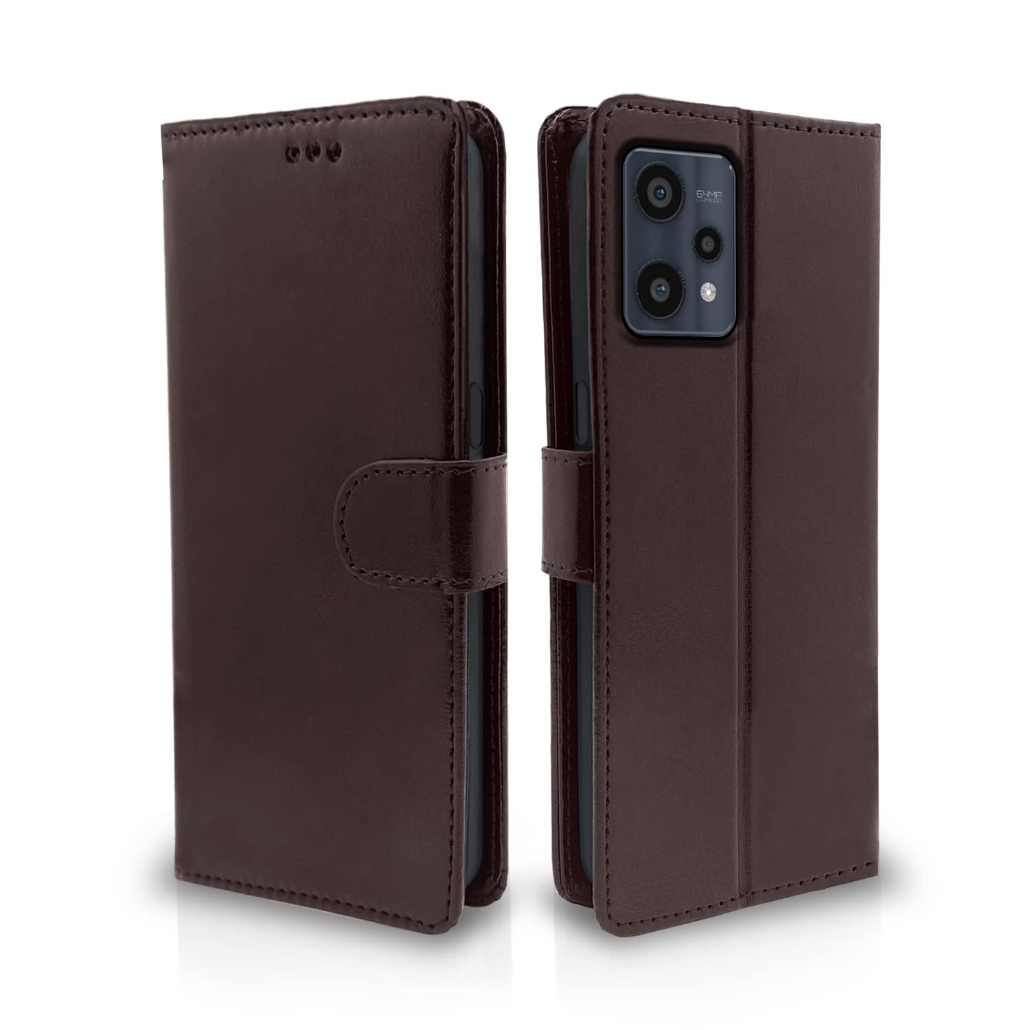 Pikkme Realme 9 Pro Flip Case Leather Finish | Inside TPU with Card Pockets | Wallet Stand and Shock Proof | Magnetic Closing | Complete Protection Flip Cover for Realme 9 Pro (Coffee) (B0BK6N17X1) Amazon Price History, Amazon Price Tracker