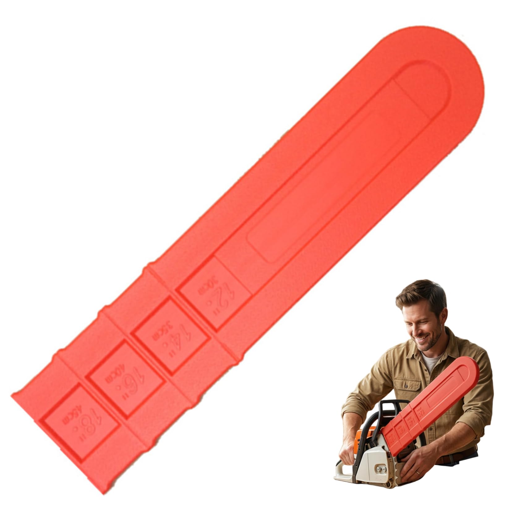 2-Pack Chainsaw Bar Cover, Sturdy Plastic Chainsaw Scabbard for Fit 16" 20" 22" 24" Chainsaws, Protective Chain Case Accessory