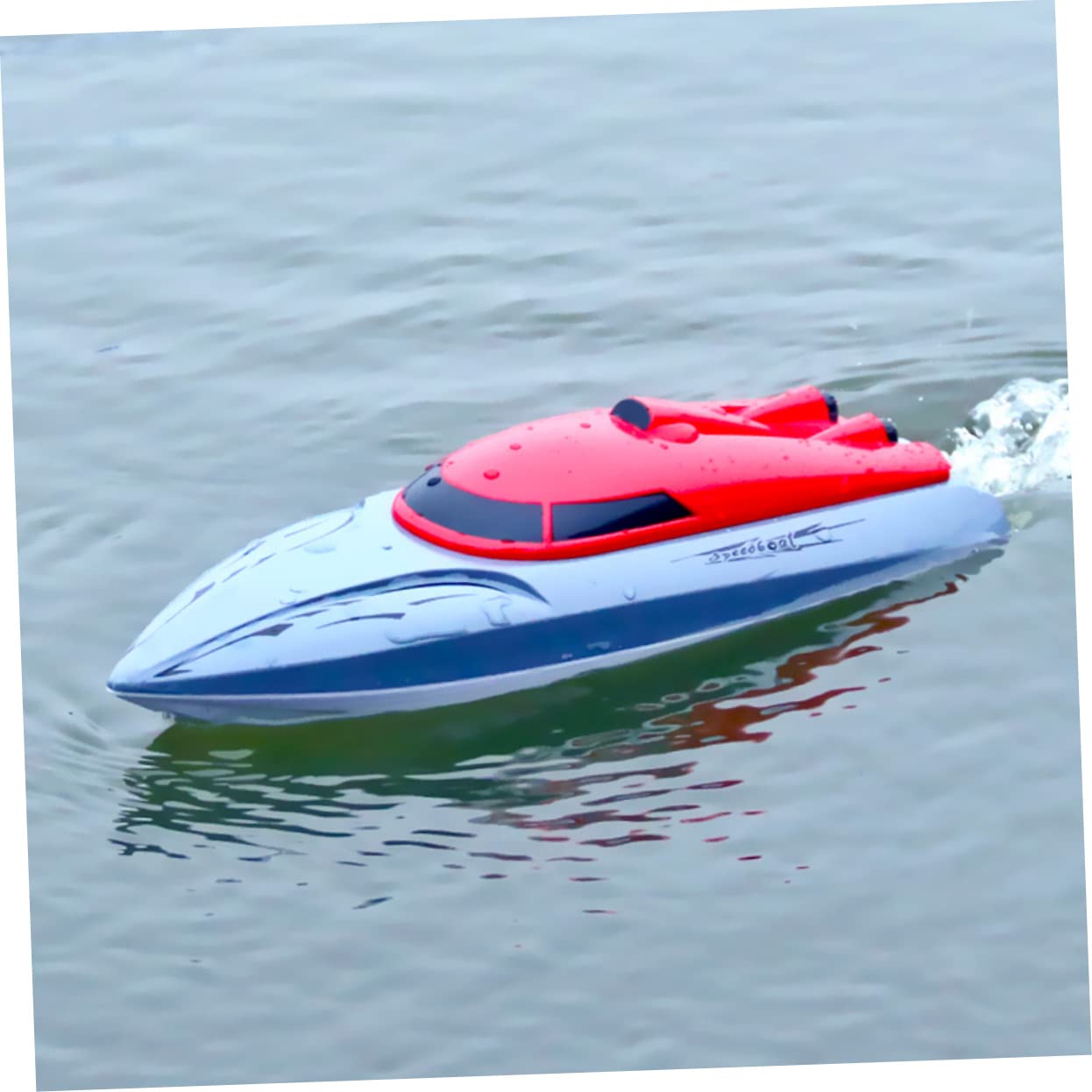 BESTonZON Barco de Piscina Eléctrico Juguete de Barco Control Remoto para Lagos para Velocidad Rápida
