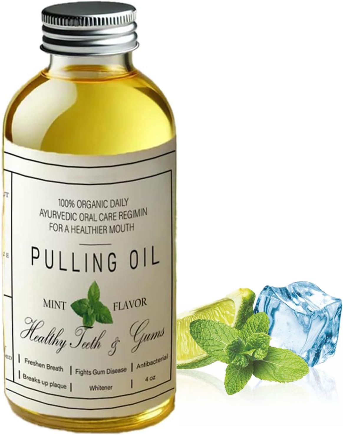 Cocofresha Pulling Oil, Pure Organic Coconut Oil Pulling 4 Oz Mint Flavor, Cocofresha Pulling Oil for Teeth and Gums, Coco Fresha Powerful Organic Coconut Peppermint Pulling Oil 4 Oz (1)