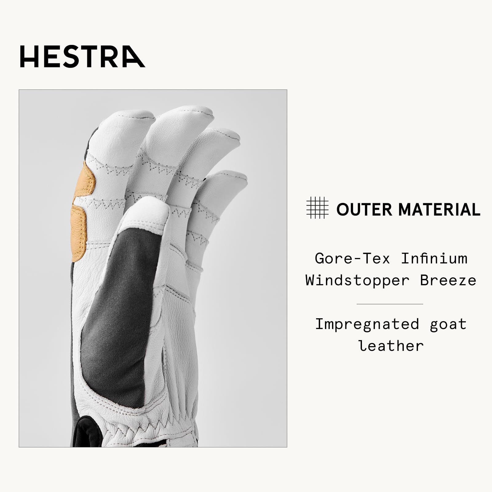 Hestra Ergo Grip Active Gants, gris/blanc