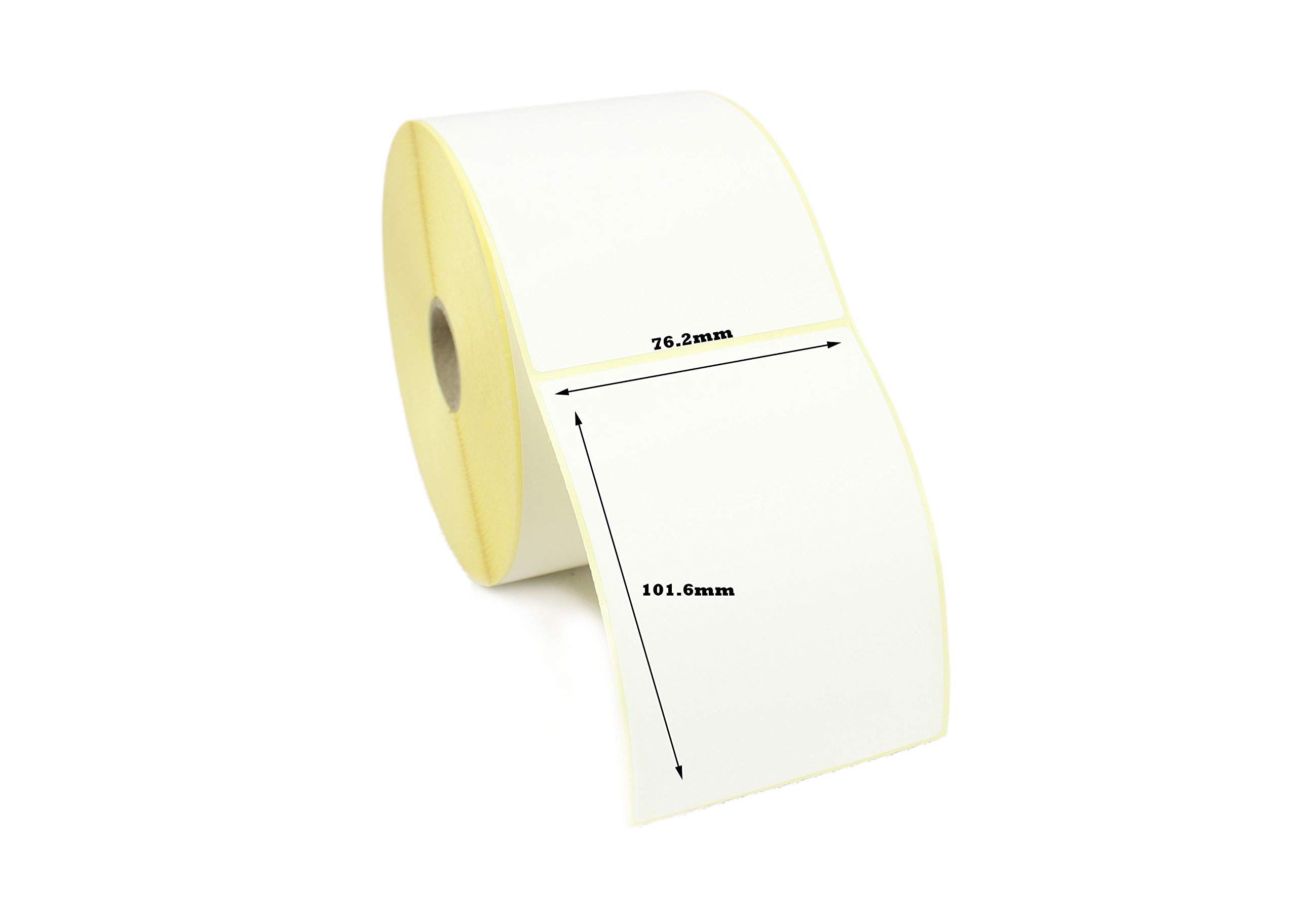 Label Metrics 10,000 76.2mm x 101.6mm White Direct Thermal Labels - Zebra Type Printer (76x102mm)