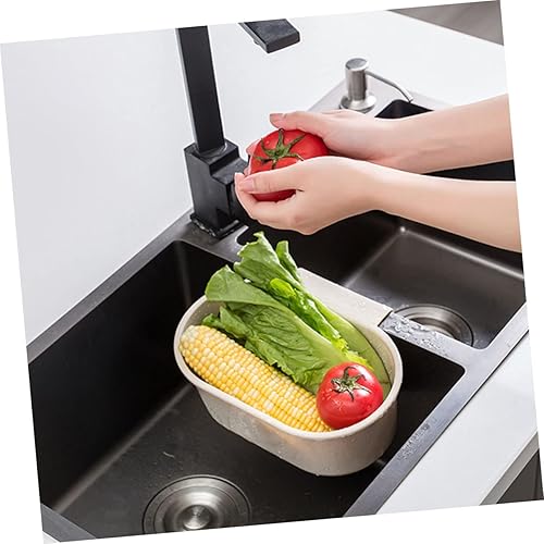 Miniatura 8 de BESTonZON Cesta colgante para fregadero de cocina, filtro de esponja de plástico, cesta de colador de colador, cesta de fregadero de cocina, soporte