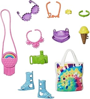 Barbie Accessories Neon Festival Pack With 11 Storytelling Pieces For Barbie Dolls