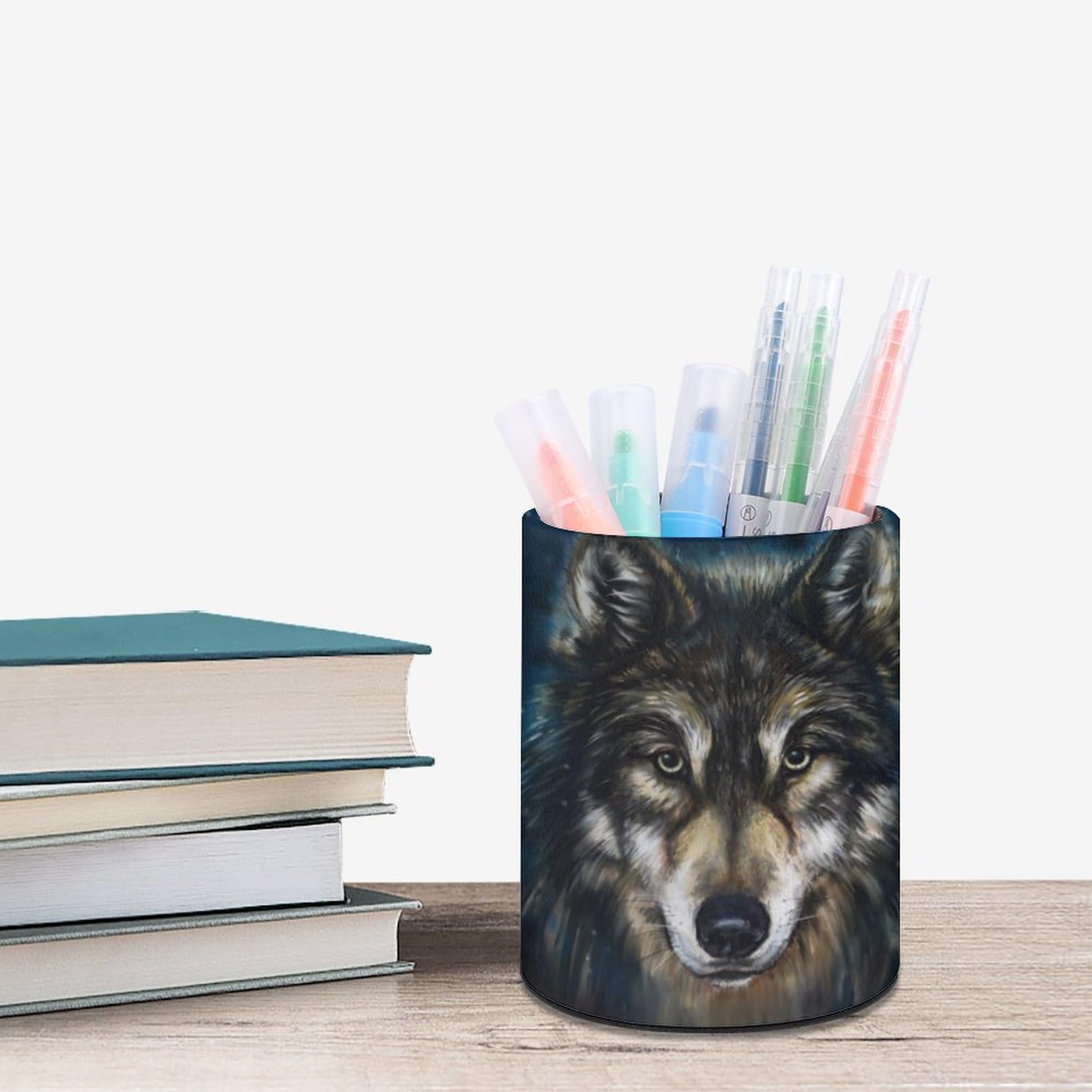 ZFRXIGN Estuche De Lápices De Lobo Para Niños, Bolsa Para Bolígrafos, Suministros Escolares, Caja De Papelería, Uso Diario, Monedero, Caja De Lápices, Caja De Lápices Abstracta 3D