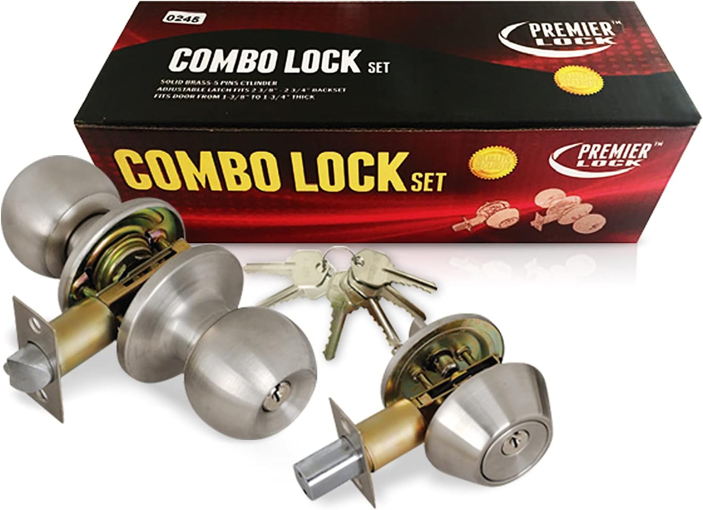 Prоmо 40% оƒƒ Grip Tight Tools ED03-12 Combo Entry Lock Set Door Knob and Single Cylinder Deadbolt Alike: KW1 Keyway with 72 Keys Included, Set of 12, Satin Stainless Steel Frее Shірріng оƒƒеr Grip Tight Tools ED03-12 Combo Entry Lock Set Door Knob and Single Cylinder Deadbolt Alike: KW1 Keyway with 72 Keys Included, Set of 12, Satin Stainless Steel