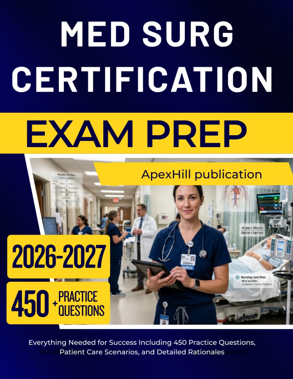 MED SURG CERTIFICATION EXAM PREP 2026-2027: Everything Needed for Success Including 450 Practice Questions, Patient Care Scenarios, and Detailed Rationales