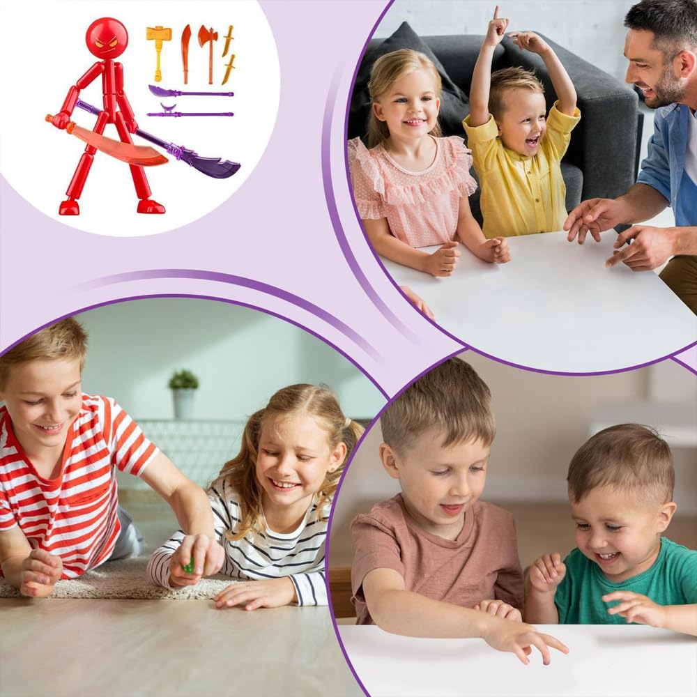 Action Figure Da Collezione Stickman Smontabile Bambola Meccanica Articolazioni Snodabile Posizionabile