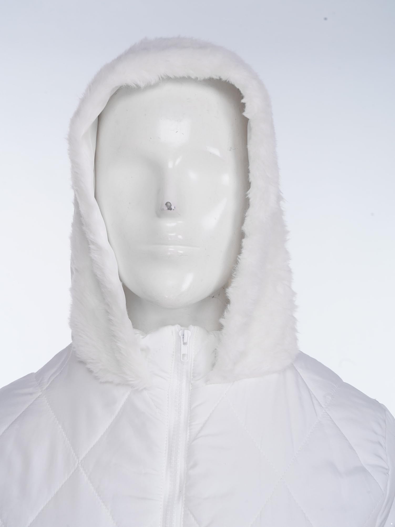 Alvivi Damski kombinezon narciarski, zimowy, ciepły kombinezon narciarski, kombinezon śniegowy, kombinezon z kapturem, wiatroszczelny, snowboard, narty, biały, M
