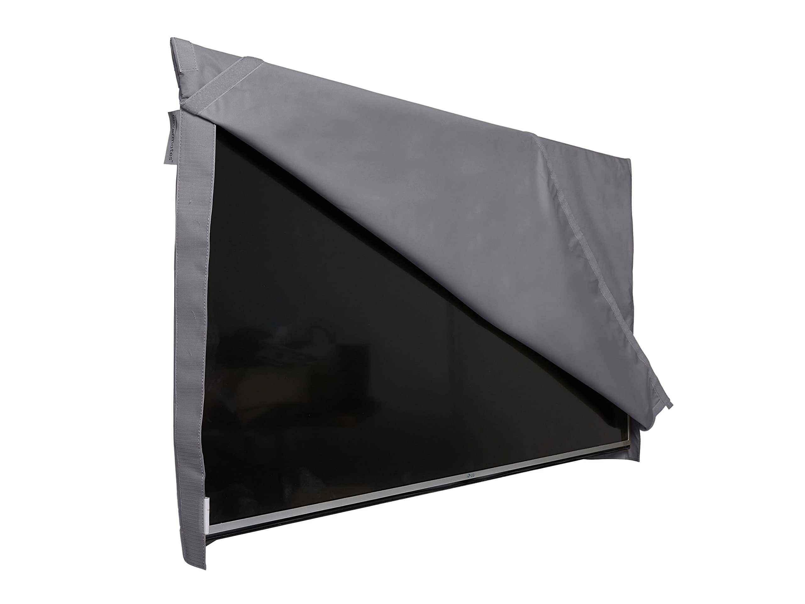 Covermates Outdoor Flip Top TV Cover – Various Sizes, Durable Polyester, Weatherproof, Dustproof, Flip Touch Fastener Closure, Outdoor TV Covers, 65-68 Inch Screen Size, Charcoal