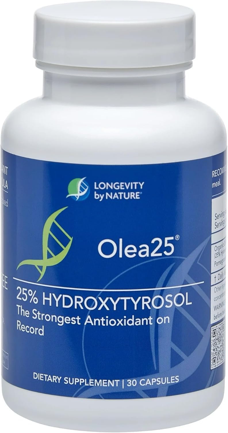 Longevity by Nature Olea25 Olive Leaf Extract Capsules 30 Count