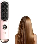 Brosse à lisser sans fil 2026, mini fer plat portable pour femmes, chauffage rapide avec 9 températures pour cheveux courts et tous types de cheveux (bleu clair)