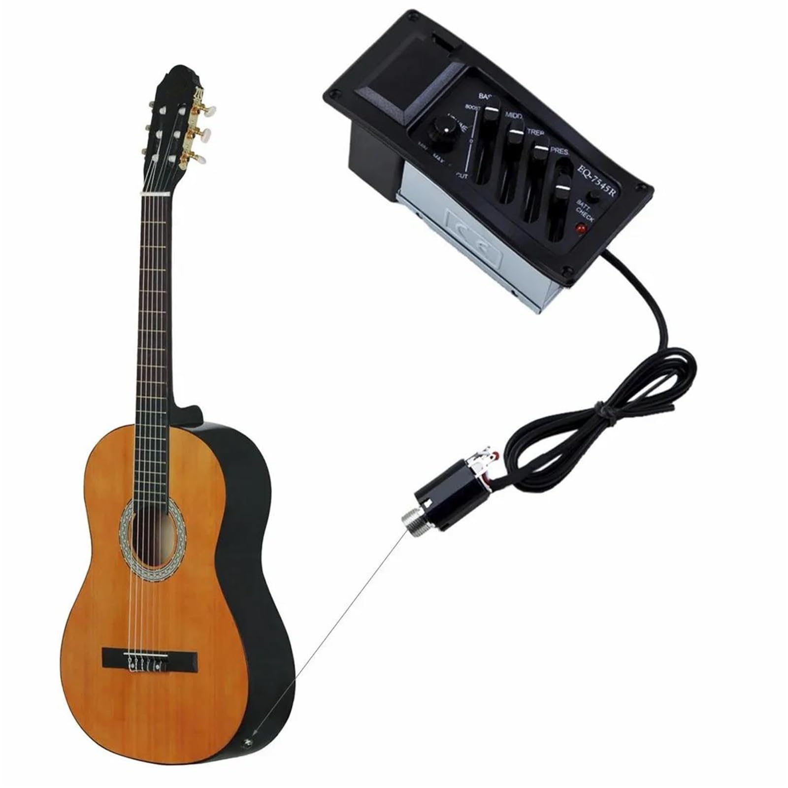 Pickup per chitarra acustica classica a 4 bande accessori per strumenti musicali con equalizzatore preamplificatore volume medi alti bassi Pickup Chitarra Acustica