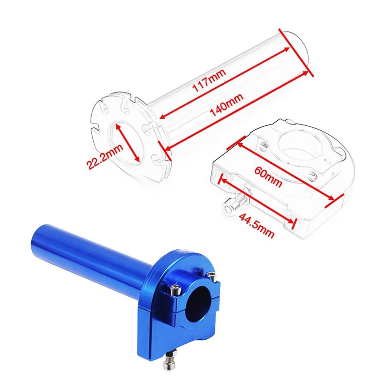 Uchwyty motocyklowe Uchwyty rowerowe 22 mm CNC aluminiowe manetki gazu do motocykla Quick Twister + 2 szt. linki gazu do skutera wyścigowego