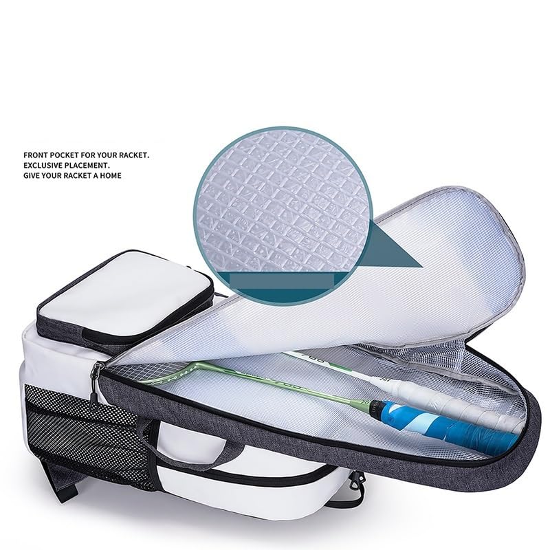 Bolsa de tenis de hombro multiusos con amplio espacio para deporte y portátil 5