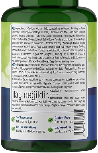 Nature's Supreme Calcium with Vitamin D3 60 Tablets