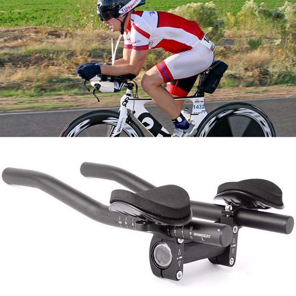 rennrad lenker armauflage Luckything Fahrrad Lenkeraufsatz mit - TT Aerobar Entspannungsgriff für Motor:Yamaha PW-TE 60 Nm Durchmesser | Länge:29,0 MM|400 MM 6MM COMPOSITE PEDAL EXPLODED