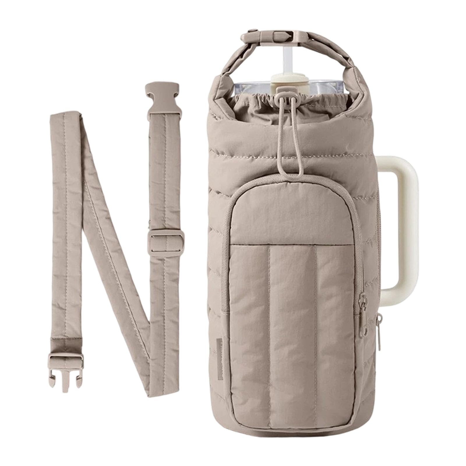 XuQiZZpp Large Capacity Crossbody Insulated Water Bottle Holders Outdoors Sports Sturdy Fabric Carriers For Travel Cycling Hiking