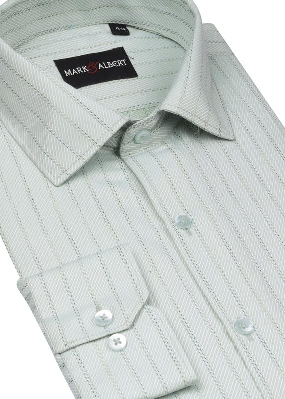 Image of Men's Striped Cotton Formal Shirt