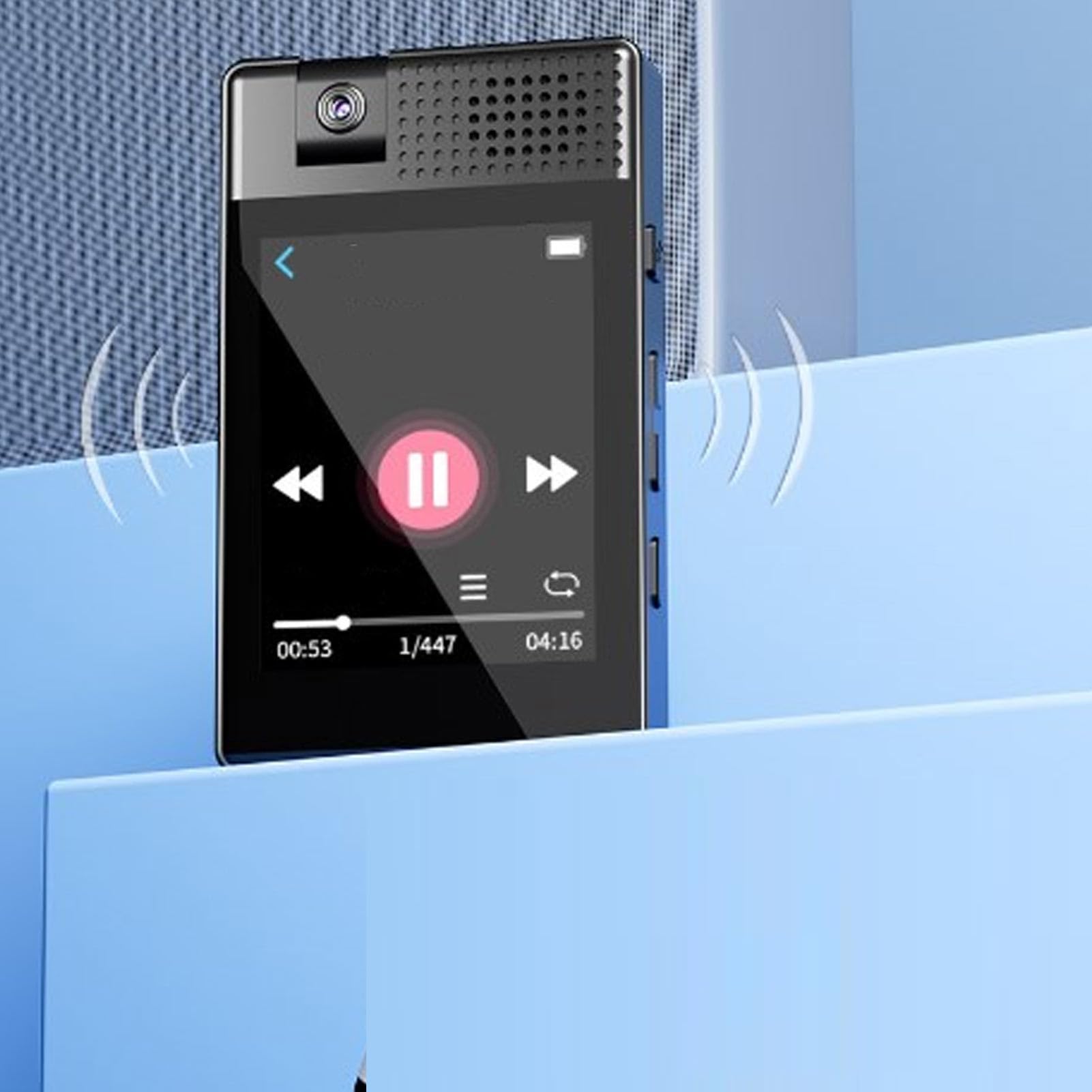 Przenośny Odtwarzacz MP4, Duży Ekran 2,5 Cala, Dźwięk HiFi, 5.3, Dyktafon, Kamera, 50-godzinny Czas Odtwarzania, Wideo AVI, dla Miłośników Muzyki i Entuzjastów Wideo