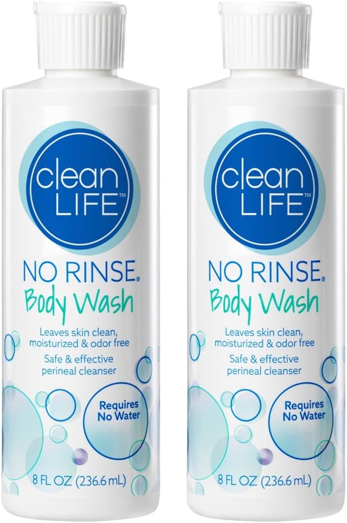 NoRinse Body Wash, 8 fl oz Leaves Skin Clean