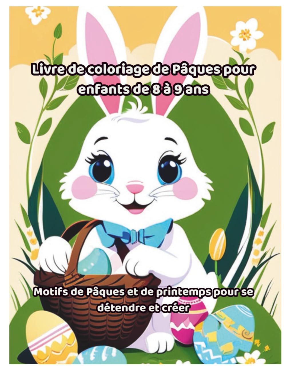 Livre de coloriage de Pâques pour enfants de 8 à 9 ans: Motifs de Pâques et de printemps pour se détendre et créer