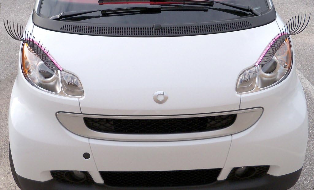 for Smart fortwo (2007-present) - Car Headlight Eyelashes - Classic BLACK