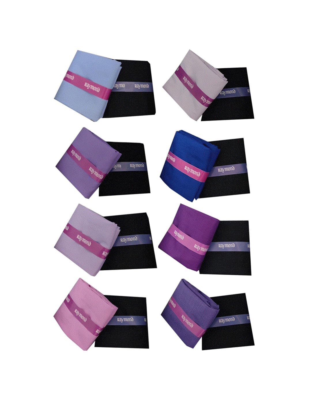 raymond fabrics Raymond Premium Men's Formal Shirt & Trouser Fabric, Multi-Color Collection, Poly Cotton (Pack of 08)-picture-48