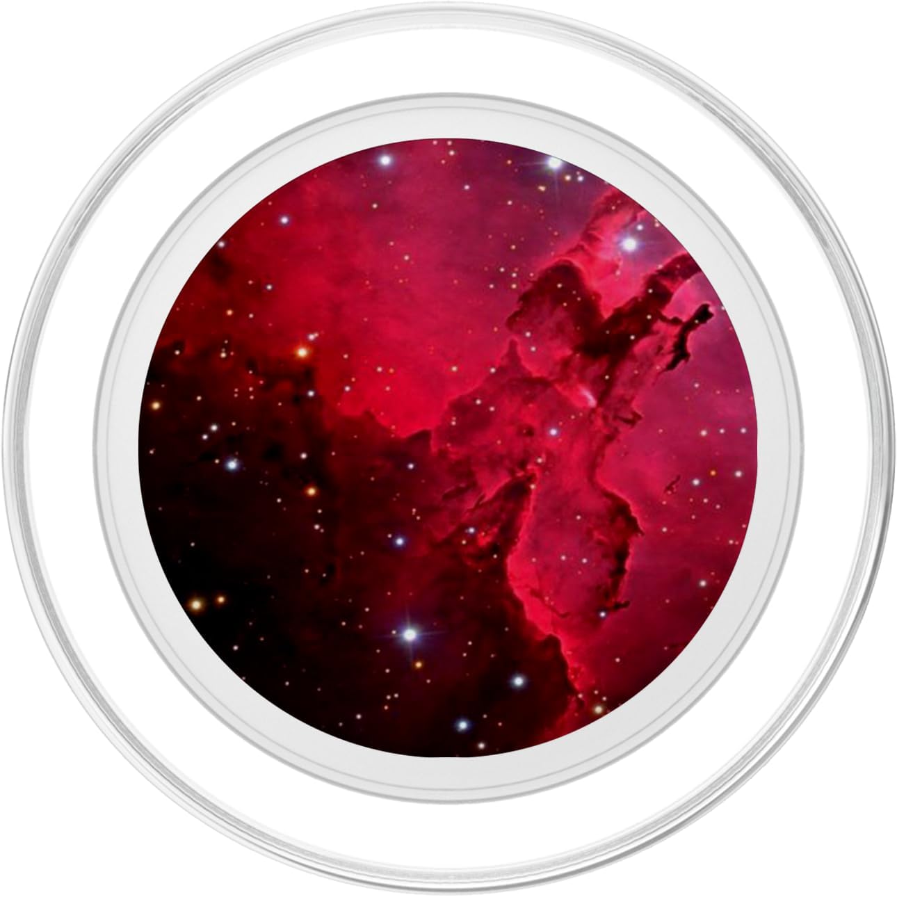 Red Black Nebula Space Galaxy PopSockets PopGrip for MagSafe