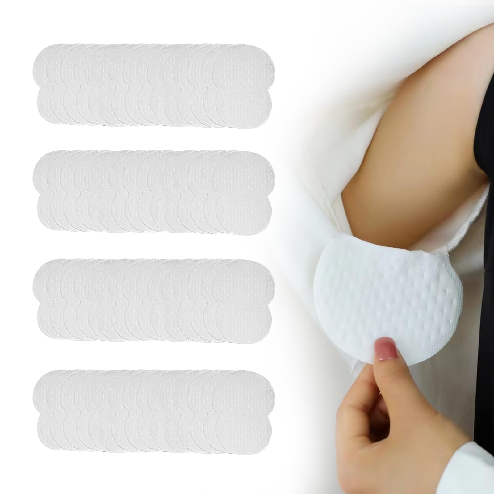 60 Tamponi Antisudore Ascellare, Schermi Antisudore Ascellari Autoadesivi Grandi, Toppa Monouso Assorbi Odori per Ascelle, Ultra-Assorbente Tampone Antitraspirante per Uomini Donne